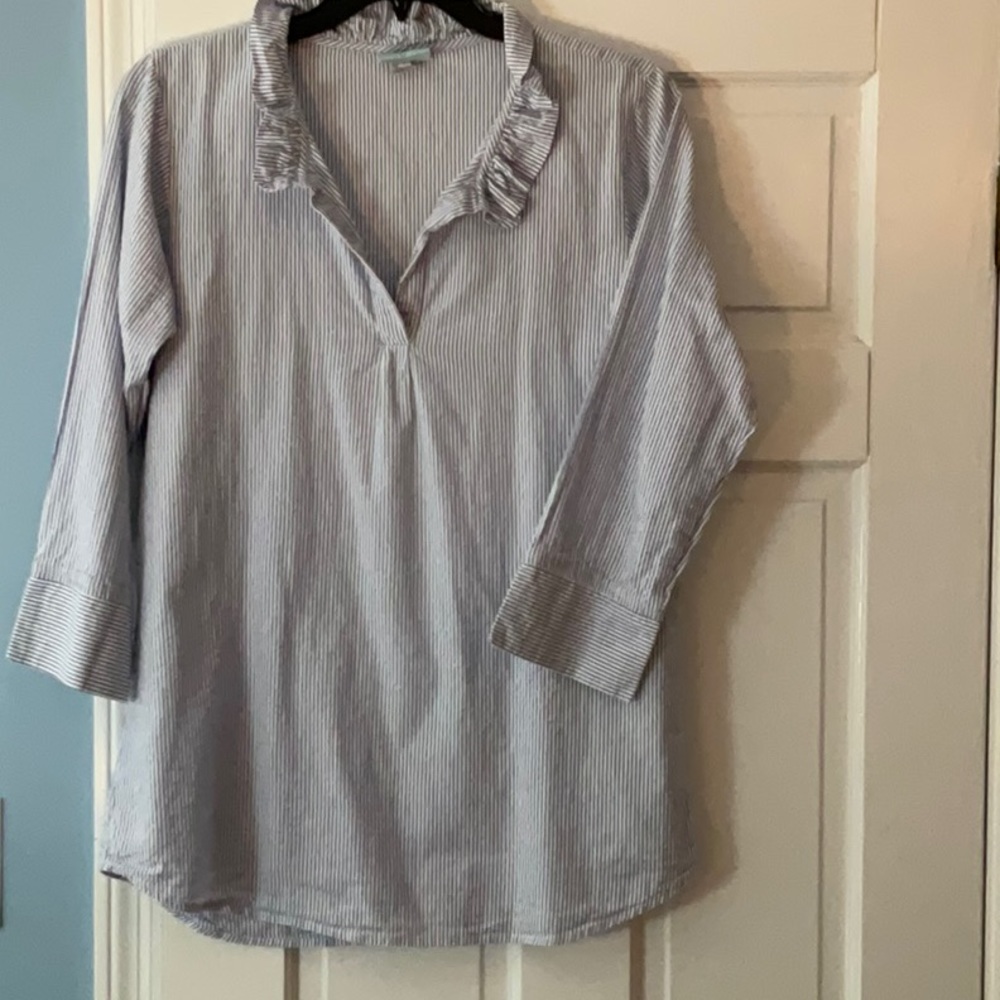Haley and the Hound Ruffle Neck Top